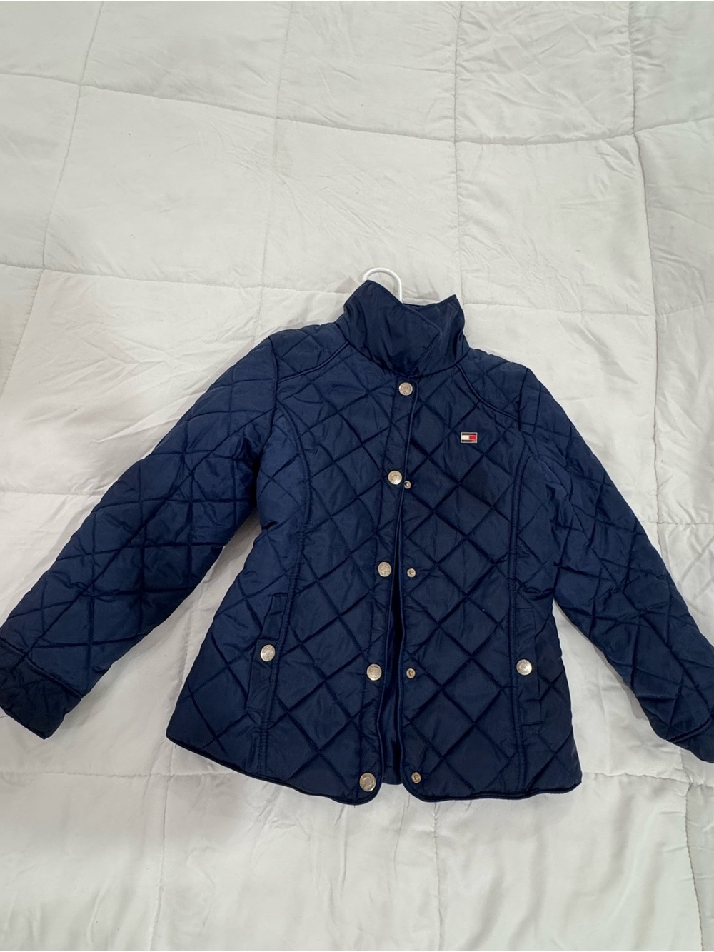 Tommy Hilfiger Navy Diamond-Quilt Puffer Jacket size 8/10